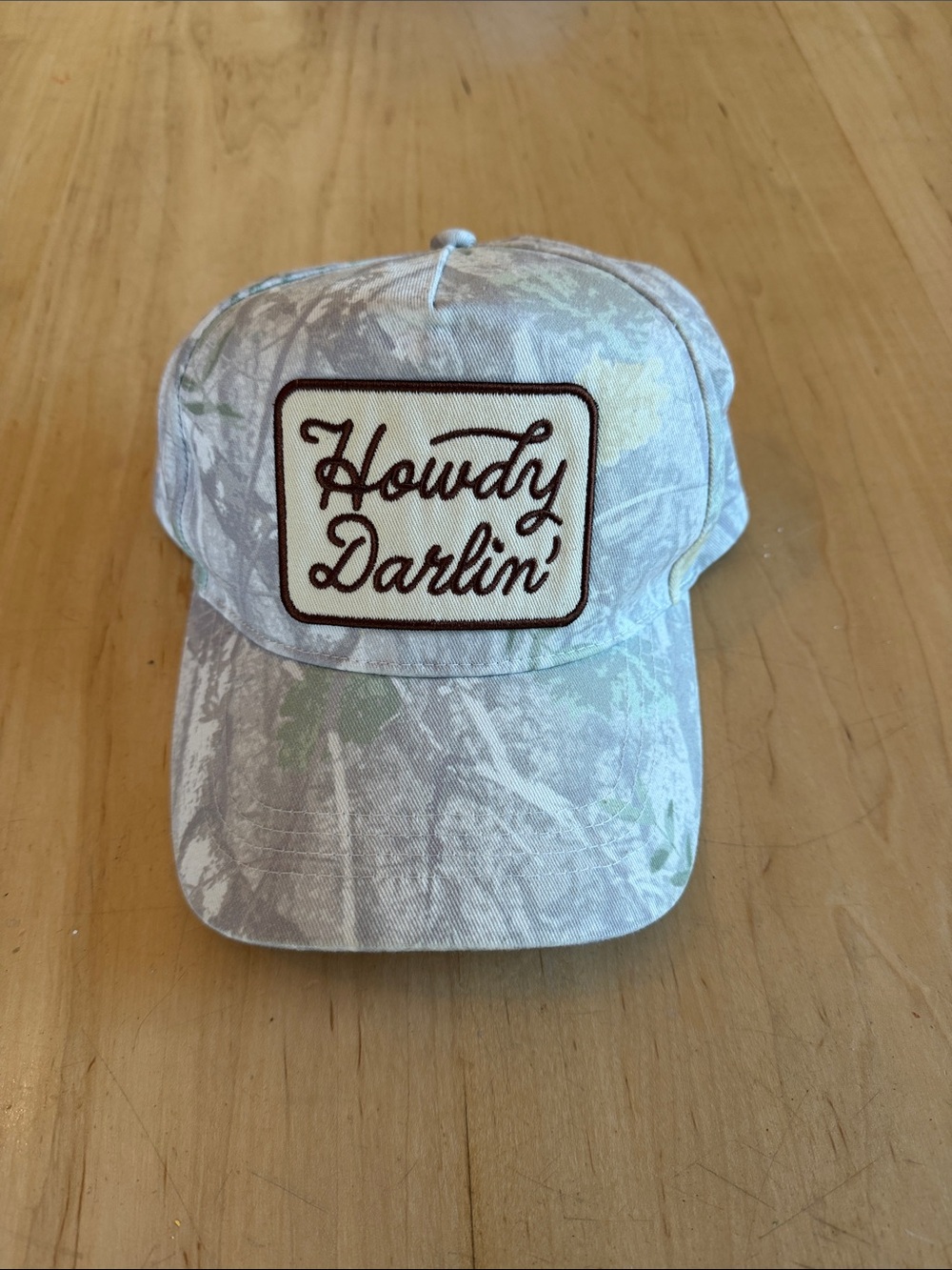 David and Young Light Gray Camouflage 'Howdy Darlin'' Baseball Cap
